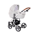 Комбинирана количка RIMINI с кош за новородено Grey&Black DOTS