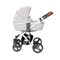 Carrozzina combinata RIMINI con cesta per neonato Grey&Black DOTS