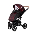 Combi Stroller RIMINI with cover RUBY Red&Black