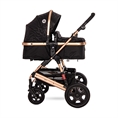 Passeggino LORA con cesta per neonato LUXE Black