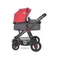 Комбинирана количка ALEXA SET с кош за новородено CHERRY Red