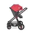 Combi Stroller ALEXA SET with cover CHERRY Red