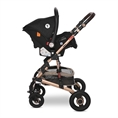 Cochecito de bebé ALBA Premium PEARL Beige con asiento elevador de coche COMET Black */opción/