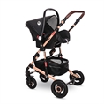 Детска количка ALBA Premium BLACK със столче за кола COMET Black */опция/