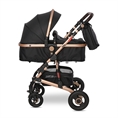 Passeggino ALBA Premium con cesta per neonato BLACK
