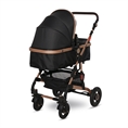 Детска количка ALBA Premium с кош за новородено BLACK