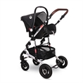 Детска количка ALBA Premium STEEL Grey със столче за кола COMET Black */опция/