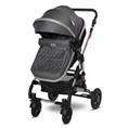 Baby Stroller ALBA Premium with cover STEEL Grey