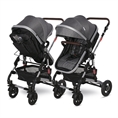 Baby Stroller ALBA Premium with seat unit STEEL Grey