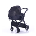 Комбинирана количка ADRIA с кош за новородено BLACK