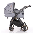 Комбинирана количка ADRIA с кош за новородено GREY