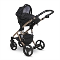 Baby Stroller RIMINI Premium BLACK with Car Seat RIMINI DI MARE RUBY Red&Black */option/