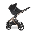 Baby Stroller RIMINI Premium BLACK with Car Seat RIMINI DI MARE Black STARS */option/