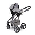 Παιδικό καρότσι RIMINI Premium GREY με kάθισμα αυτοκινήτου RIMINI DI MARE Grey&Black DOTS */επιλογή/
