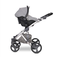 Παιδικό καρότσι RIMINI Premium GREY με kάθισμα αυτοκινήτου RIMINI DI MARE Grey&Black DOTS */επιλογή/