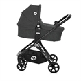 Детска количка PATRIZIA с кош за новородено Dark GREY