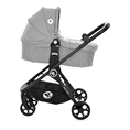 Детска количка PATRIZIA с кош за новородено Light GREY