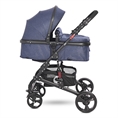 Комбинирана количка ALBA CLASSIC SET с кош за новородено JEANS Blue