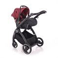 Combi Stroller ADRIA with car seat BLACK&RED *option
