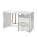 Легло MAXI PLUS NEW бяло+milky green /бюро+многофункционален шкаф/