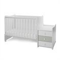 Легло MAXI PLUS NEW бяло+milky green /бебешко легло+многофункционален шкаф/
