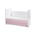 Bed DREAM NEW 70x140 white+orchid pink /transformed into a child bed/