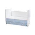 Bed DREAM NEW 70x140 white+baby blue /transformed into a child bed/