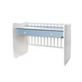 Bed DREAM NEW 70x140 white+baby blue /transformed into a study desk/