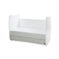Bed DREAM NEW 70x140 white+milky green /transformed into a child bed/