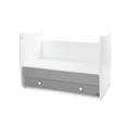 Bed DREAM NEW 70x140 white+stone grey /transformed into a child bed/