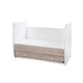 Bed DREAM NEW 70x140 white+light oak /transformed into a child bed/
