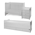 Bed MAXI PLUS NEW white Variant B /teen bed; baby bed;&cupboard/ *The bed can be used by two children at the sime time