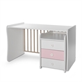 Bed MAXI PLUS NEW white+orchid pink /study desk&cupboard/