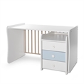 Bed MAXI PLUS NEW white+baby blue /study desk&cupboard/