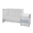 Bed MAXI PLUS NEW white+baby blue /baby bed&cupboard/