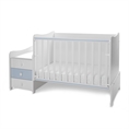 Bed MAXI PLUS NEW white+baby blue /baby bed&cupboard/