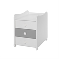 Bed MAXI PLUS NEW white+stone grey /cupboard//