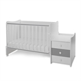 Bed MAXI PLUS NEW white+stone grey /baby bed&cupboard/