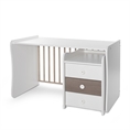 Bed MAXI PLUS NEW white+coffee /study desk&cupboard/