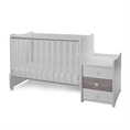 Bed MAXI PLUS NEW white+artwood /baby bed&cupboard/