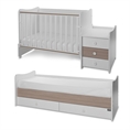 Bed MAXI PLUS NEW white+amber Variant B /teen bed; baby bed;&cupboard/ *The bed can be used by two children at the sime time