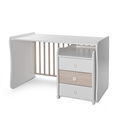 Bed MAXI PLUS NEW white+light oak /study desk&cupboard/