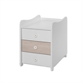 Bed MAXI PLUS NEW white+light oak /cupboard//