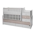 Bed MAXI PLUS NEW white+light oak /mattress base - level 2/