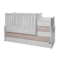 Bed MAXI PLUS NEW white+light oak /removed front panels/