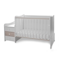 Bed MAXI PLUS NEW white+light oak /baby bed&cupboard/
