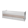 Bed MAXI PLUS NEW white+light oak /teenage bed/