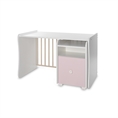 Bed TREND PLUS NEW white+orchid pink /study desk+cupboard/