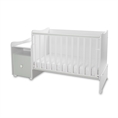 Bed TREND PLUS NEW white+milky green Bed TREND PLUS NEW white /baby bed+cupboard/