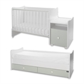 Bed TREND PLUS NEW white+milky green Variant B /teen bed; baby bed&cupboard/ *The bed can be used by two children at the same time